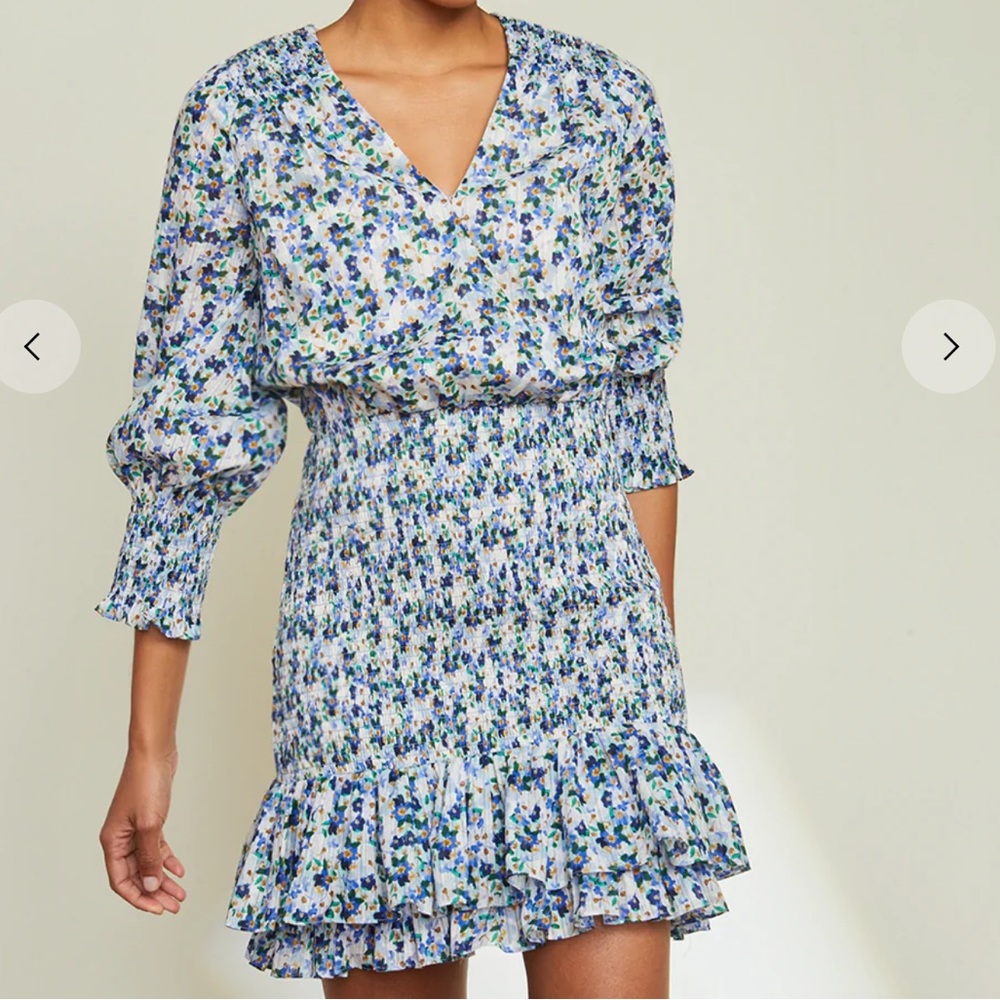Veronica Beard Darrah Smocked Dress